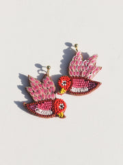 Beaded Bird Earrings - Mango + Main