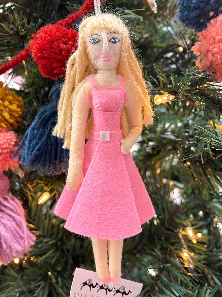 Margot Robbie "Barbie" Felt Ornament - Mango + Main