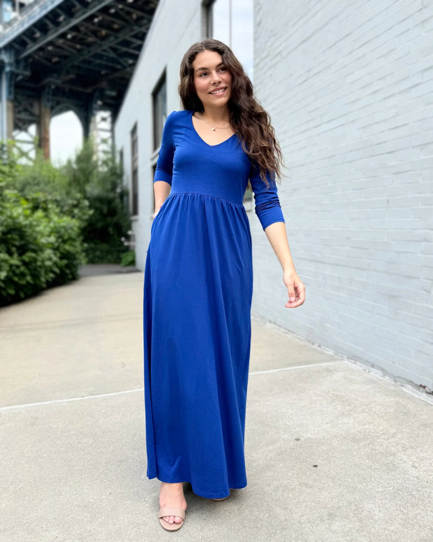 Brie Dress in Cobalt Blue - Mango + Main