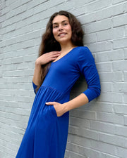 Brie Dress in Cobalt Blue - Mango + Main