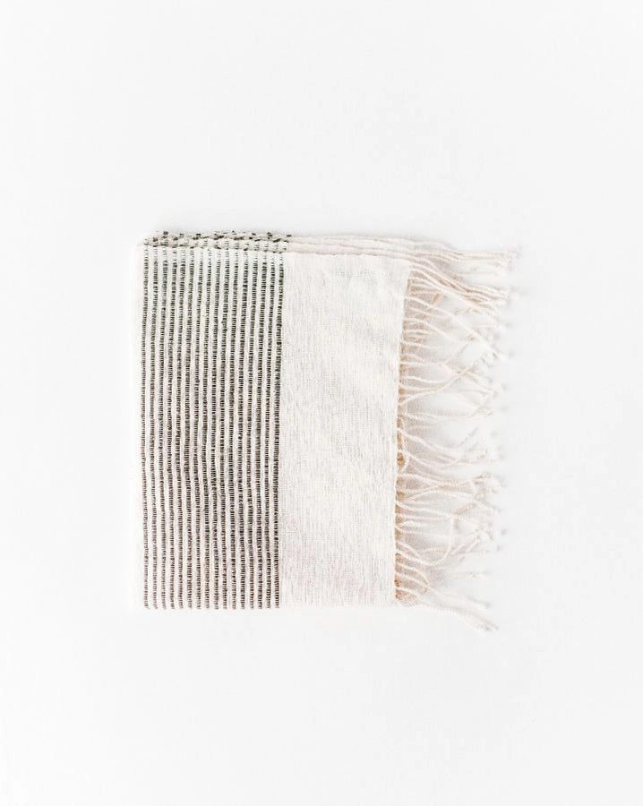 Riviera Striped Cotton Hand Towel - Grey