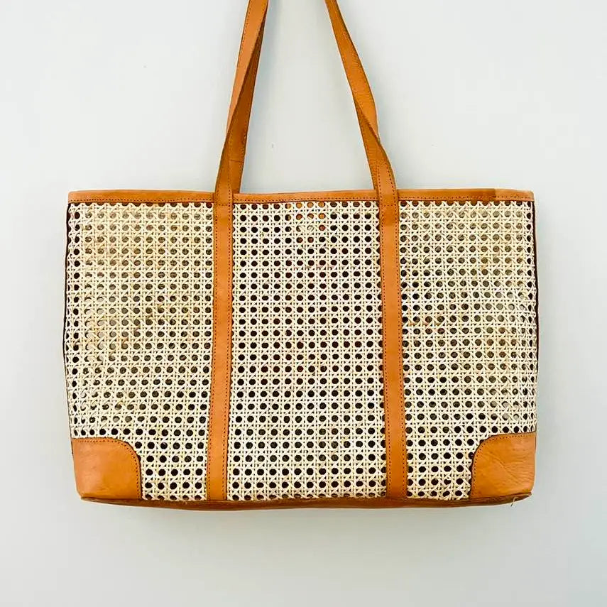 Cane beach bag on sale