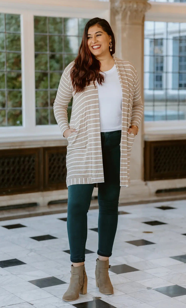 Cappucino Open Cardigan - Mango + Main