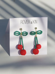 Beaded Cherry Earrings - Mango + Main