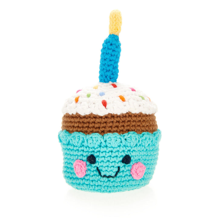 Plush Cupcake Birthday Rattle - Mango + Main