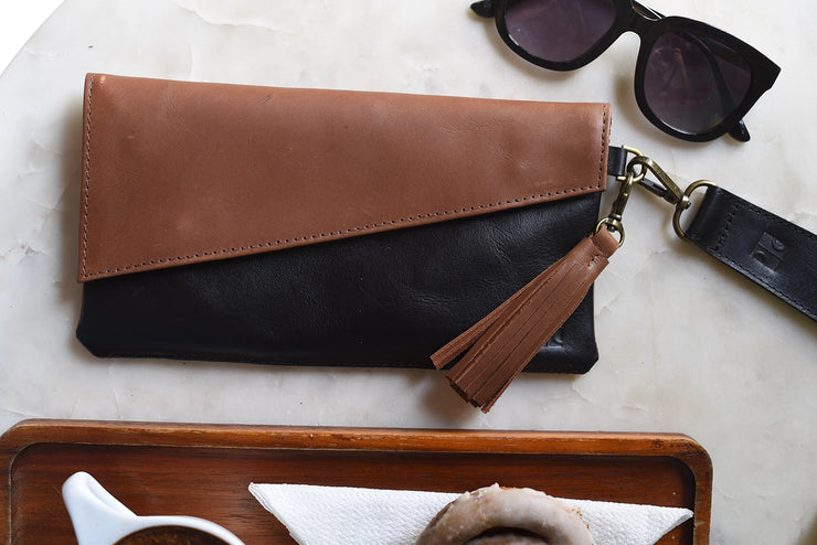 Leather Tassel Charm - Cognac