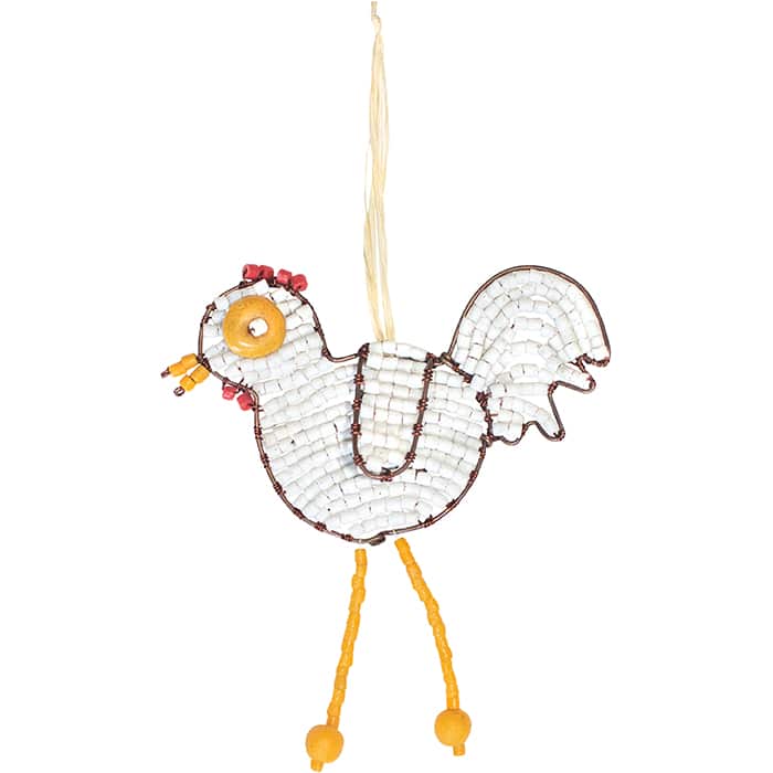 Recycled Glass Chicken Ornament - Mango + Main