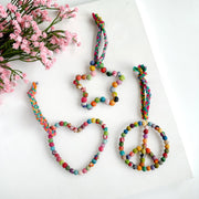 Kantha Peace Sign Sari Ornament - Mango + Main