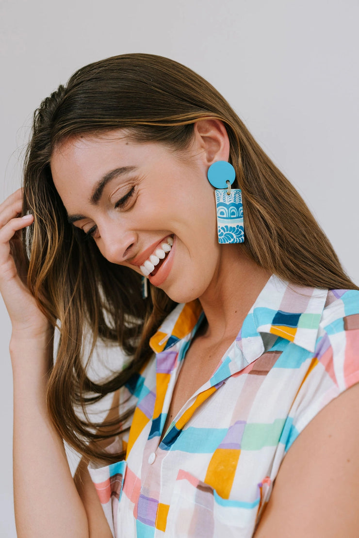 Pool Valencia Earrings - Mango + Main