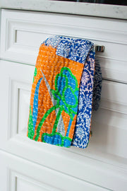 Kantha Kitchen Towel - Mango + Main