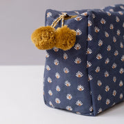 Block Print Toiletry Bag - Aja Navy