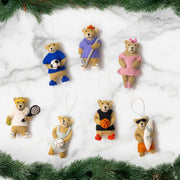 Felt Bear Sports Ornaments