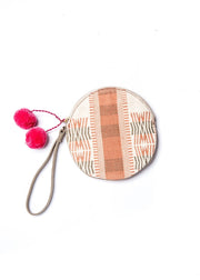 Circle Stripes Pouch - Peach