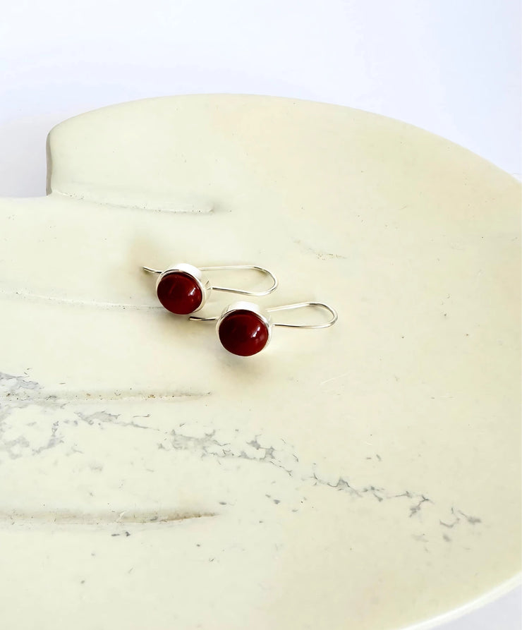 Sky Earrings - Red Jasper