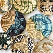 Small Basket - Black Checker Leaves