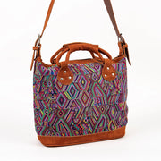 Huipil and Leather Day Bag