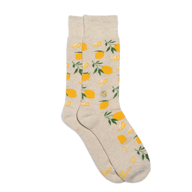 Socks That Plant Trees - Beige Lemons