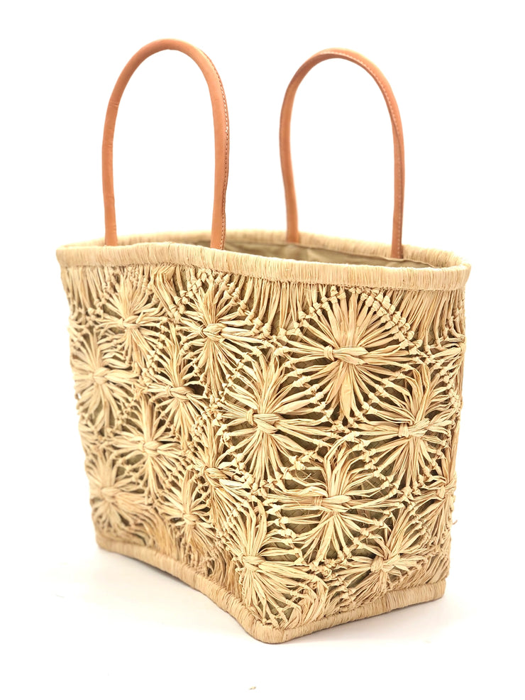 Macrame Diamond Straw Bag - Mango + Main