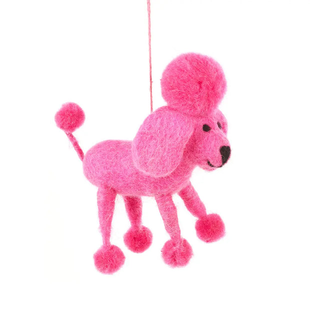 Pink Poodle Felt Ornament - Mango + Main