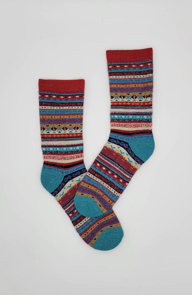 Alpaca Socks - Red - Mango + Main