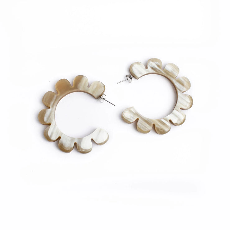 Flower Outline Hoops - Mango + Main