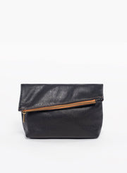 Asymmetric Makeup Bag - Black
