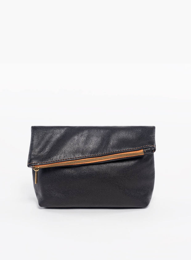 Asymmetric Makeup Bag - Black