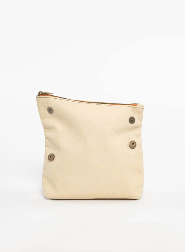 Asymmetric Makeup Bag - Beige
