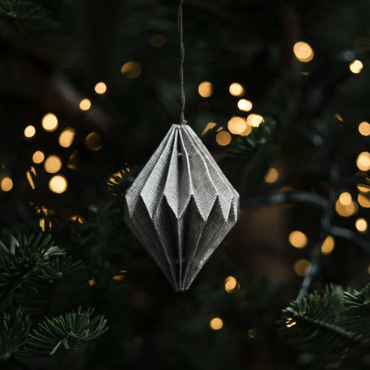 Iona Grey Paper Hanging Decoration - Mango + Main