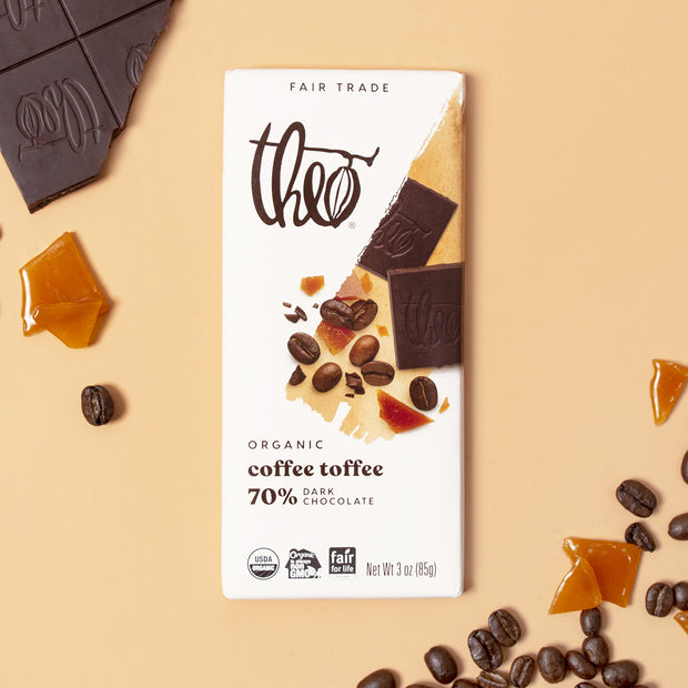Coffee Toffee 70% Dark Chocolate Bar