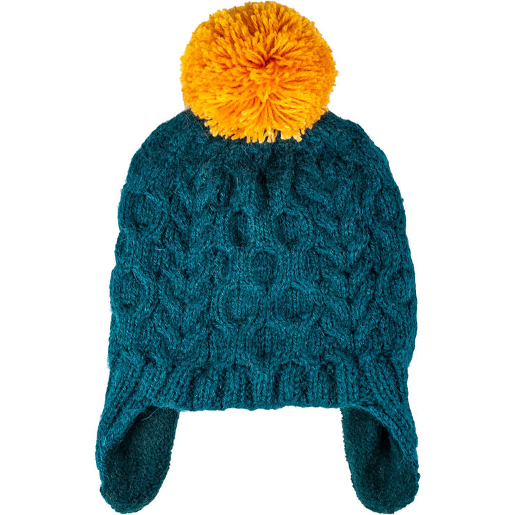 Kids Cable Pom Hat