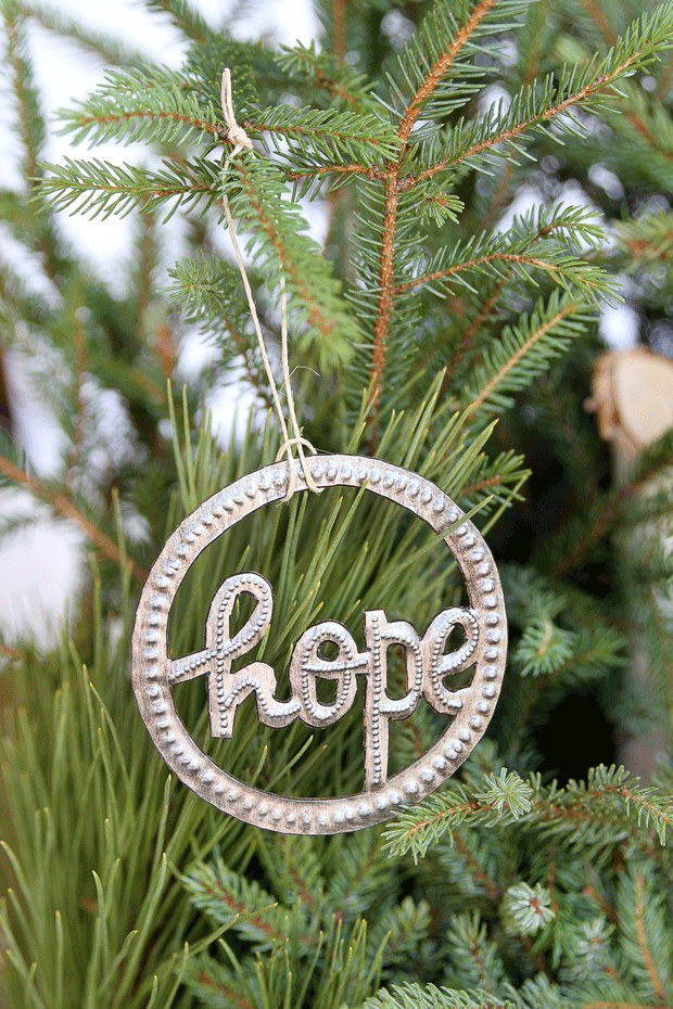 Hope Circle Recycled Metal Ornament - Mango + Main