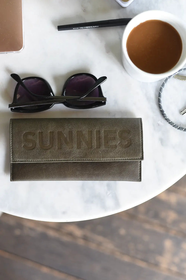 Leather Sunnies Sunglasses Case - Forest
