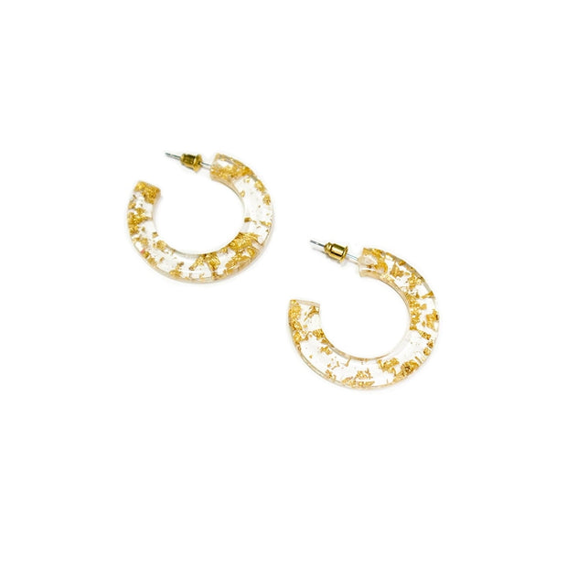 Goa Resin Hoops - Gold
