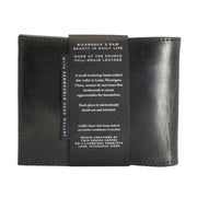 Full Grain Leather Hand-Worked Wallet- Black