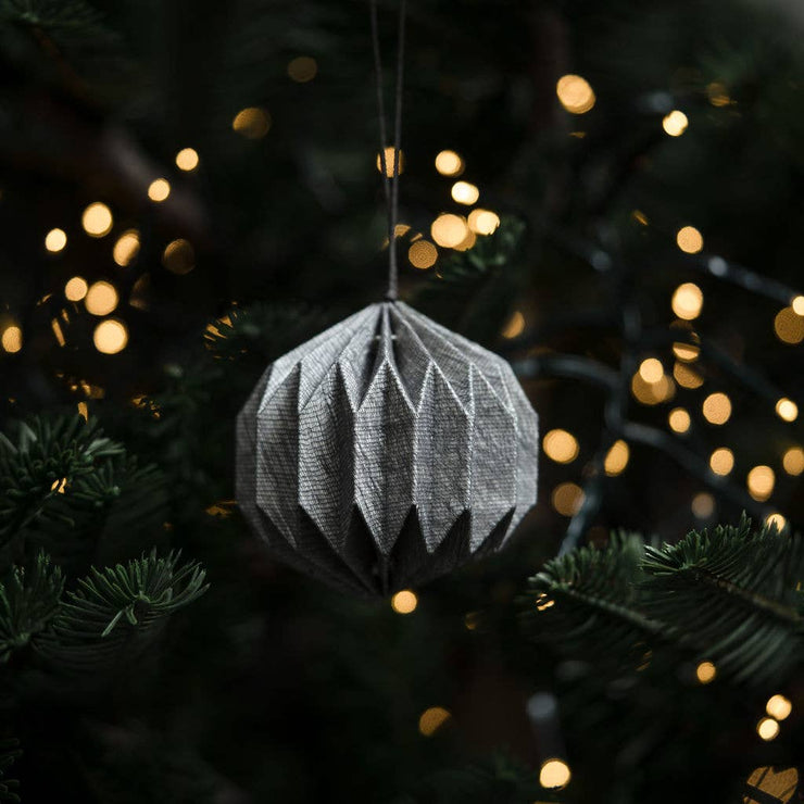 Jura Grey Paper Hanging Decoration - Mango + Main