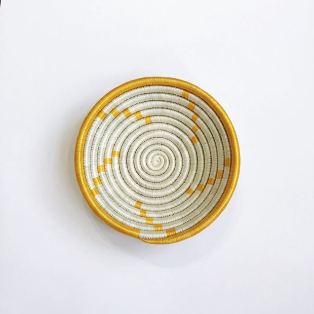 Small Basket - Yellow/Cream Swirl
