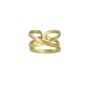 Linear X Ring - Gold