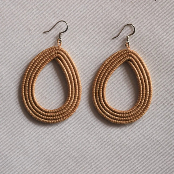 Woven Loop Earrings- Tea - Mango + Main