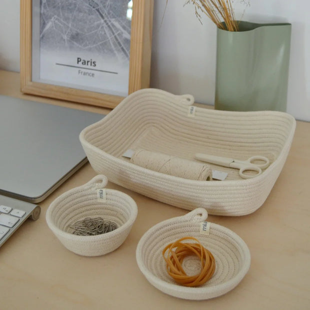 Rectangular Basket - Ivory