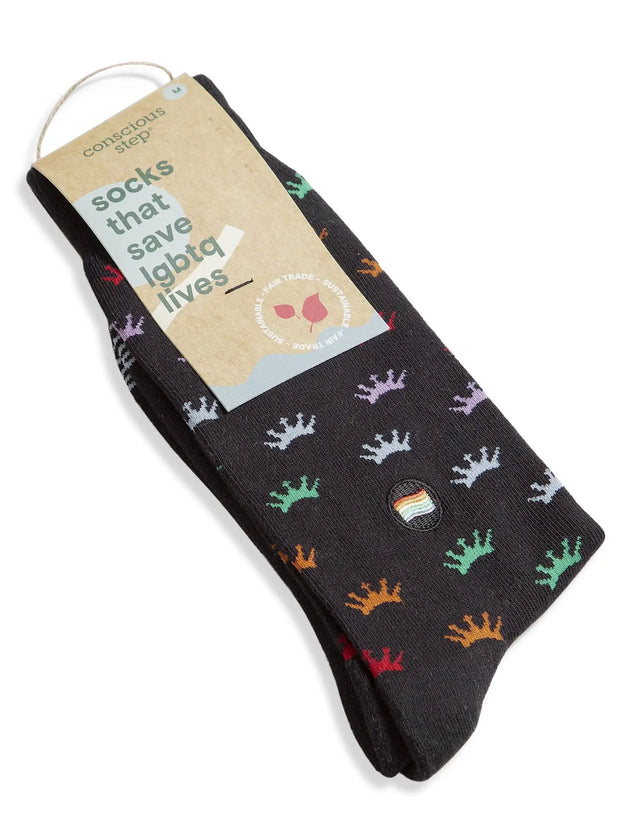 Socks that Save LGBTQ Lives - Crowns - Mango + Main