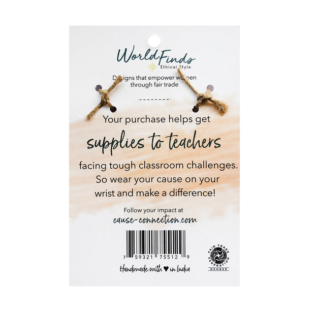 Cause Bracelet - Teach - Mango + Main