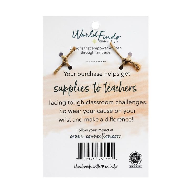 Cause Bracelet - Teach - Mango + Main