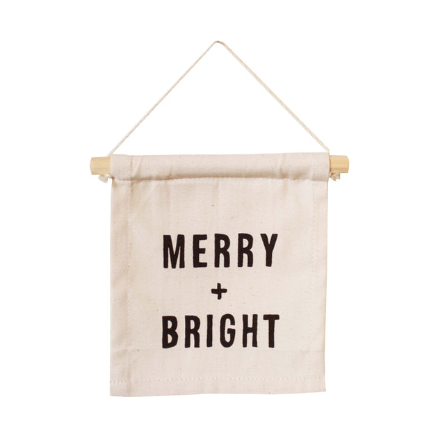 Merry + Bright Hang Sign - Mango + Main