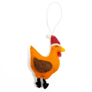 Felt Farm Animal Santa Hat Ornaments - Mango + Main