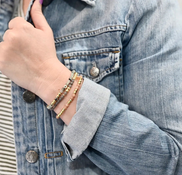 Gold Morse Code Love Bracelet