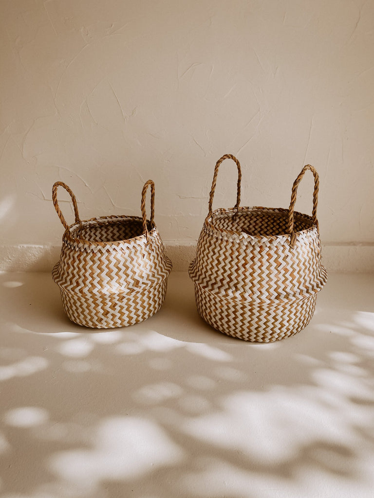 Recycled Sari Storage Baskets, Set of 4 Nested Baskets