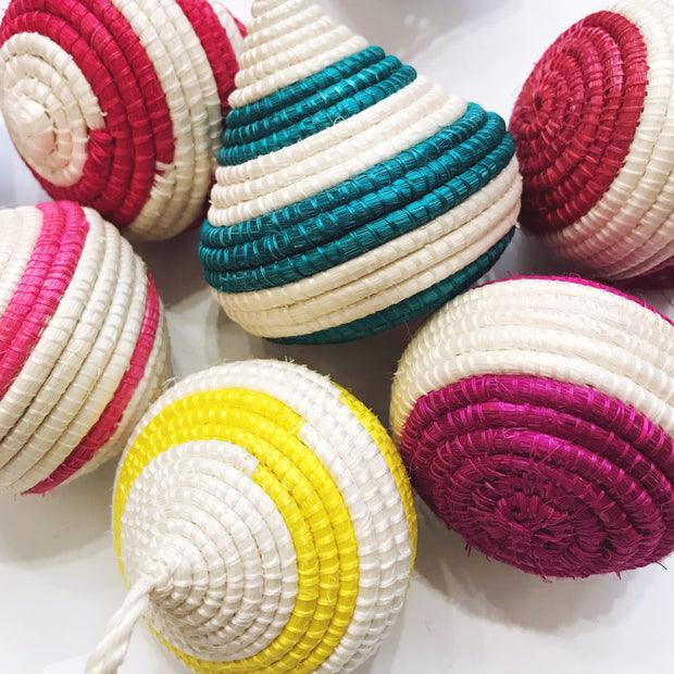 Woven Ornaments - Brights - Mango + Main