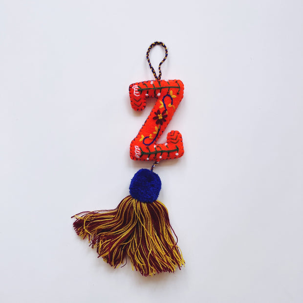 Embroidered Tassel Letters