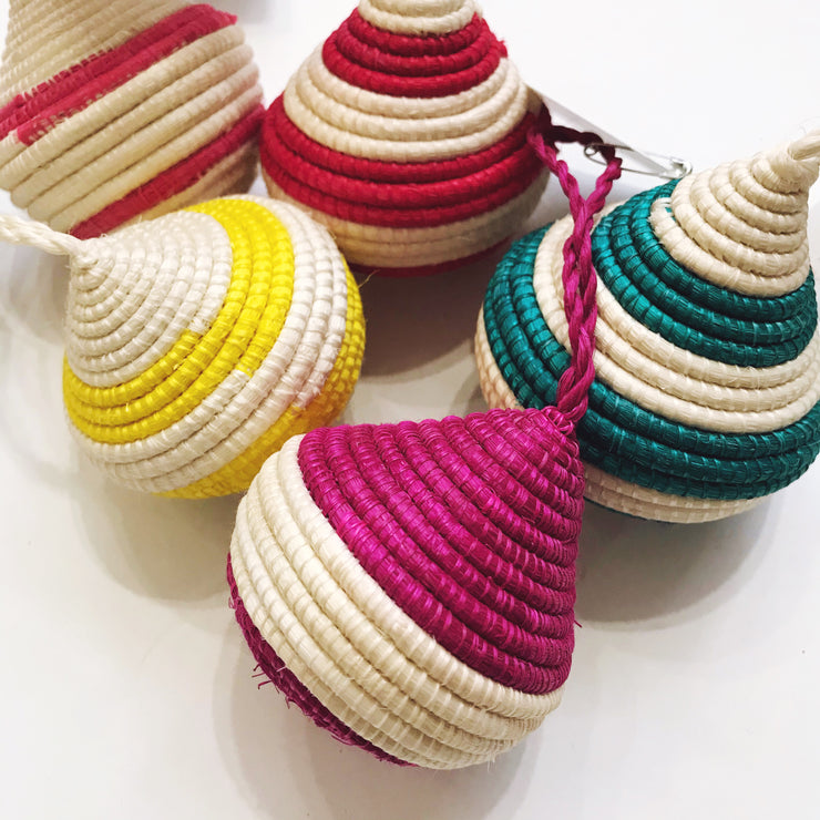 Woven Ornaments - Brights - Mango + Main